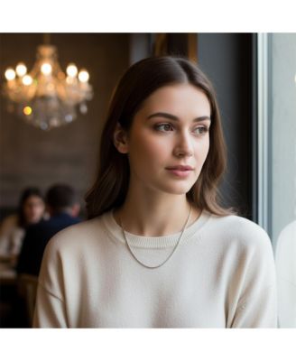 Unisex Thin Strong Simple Basic 2MM Yellow Rose Gold Plated Silver Tone Stainless Steel Basic Venetian Box Link Chain Necklace