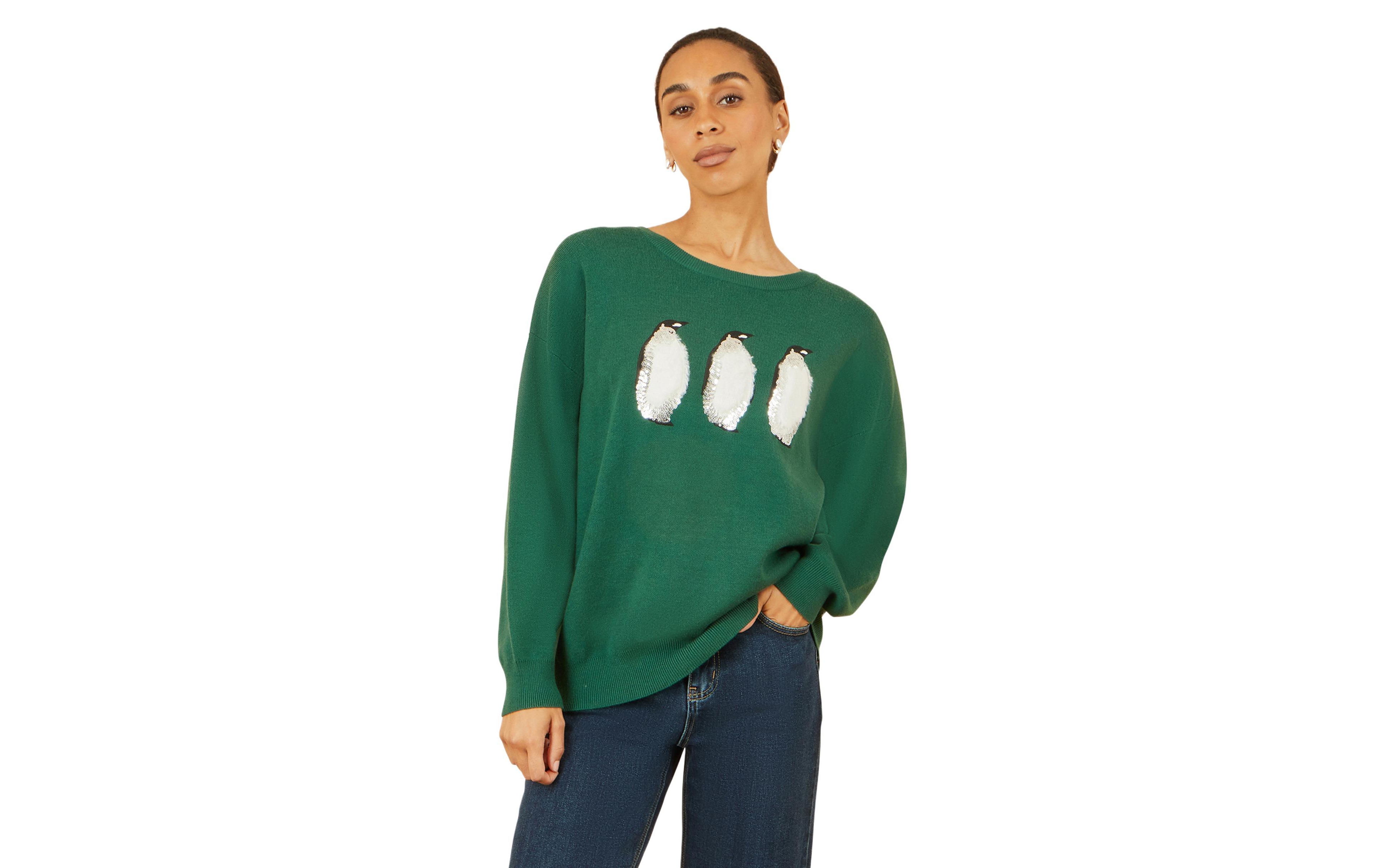 Yumi Women's Penguin Knitted Jumper