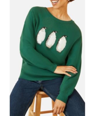 Women's Festive Penguin Knitted Sweater