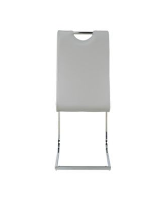 Streamdale Modern glass dining table & 6 gray chairs set