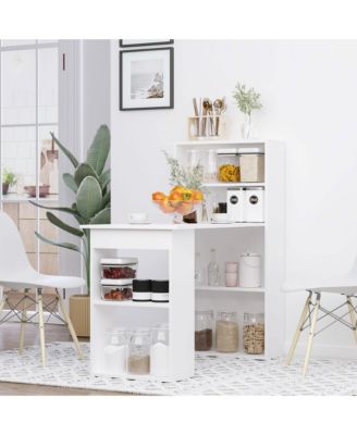 47" Home Office Computer Desk with 6-Tier Shelves,