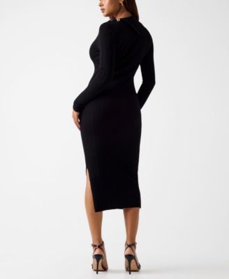 Women's Long-Sleeve Priscilla Cable Rib Dress
