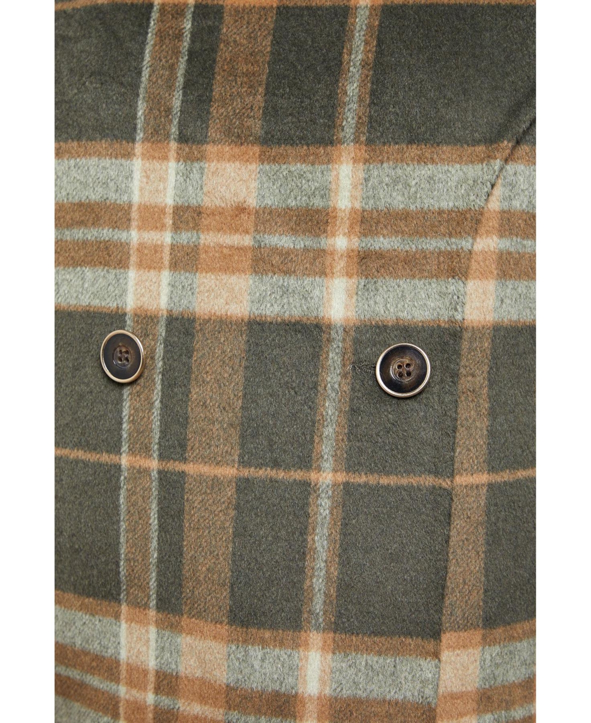 Oasis Women's Check Scarf Longline Jacket Coat