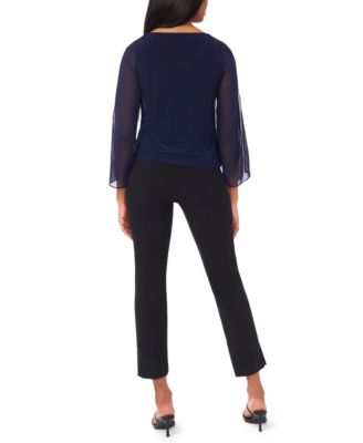 Women's Cowl Neck Rhinestone Top