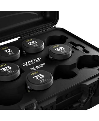 Vespid Prime Cinema 5-Lens Kit with 12mm T2.8 and 25mm, 35mm, 50mm, 75mm T2.1 Lens for PL & EF Mount