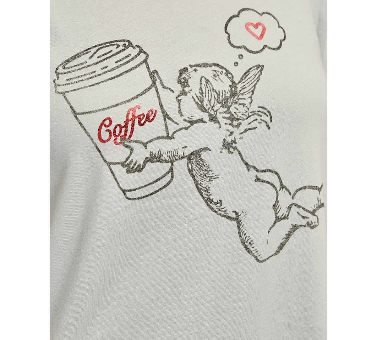 Lucky Brand Women's Cherub Coffee Crewneck T-Shirt