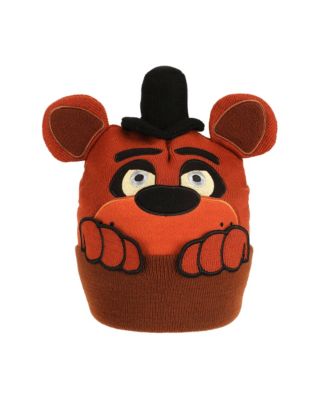 Men's Peekaboo Hands Brown Knit Beanie