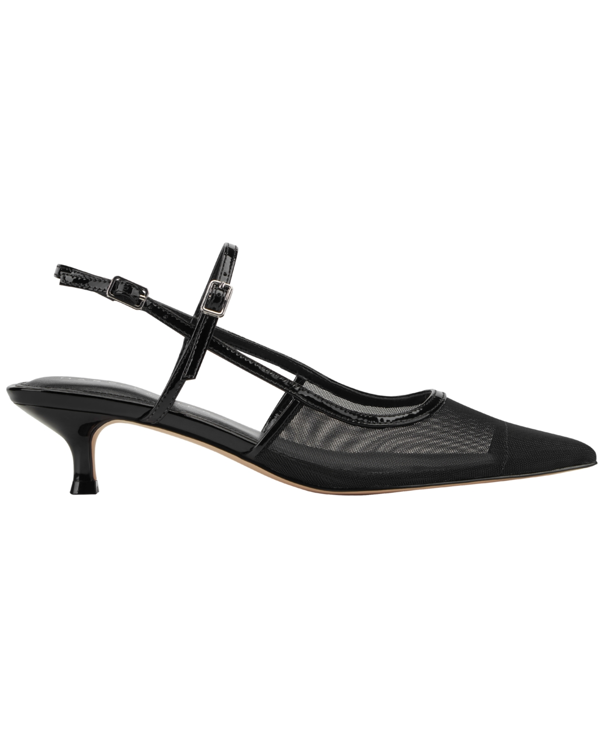 Marc Fisher Ltd Ceddy Slingback Pointed Toe Kitten Heel Pump In Black