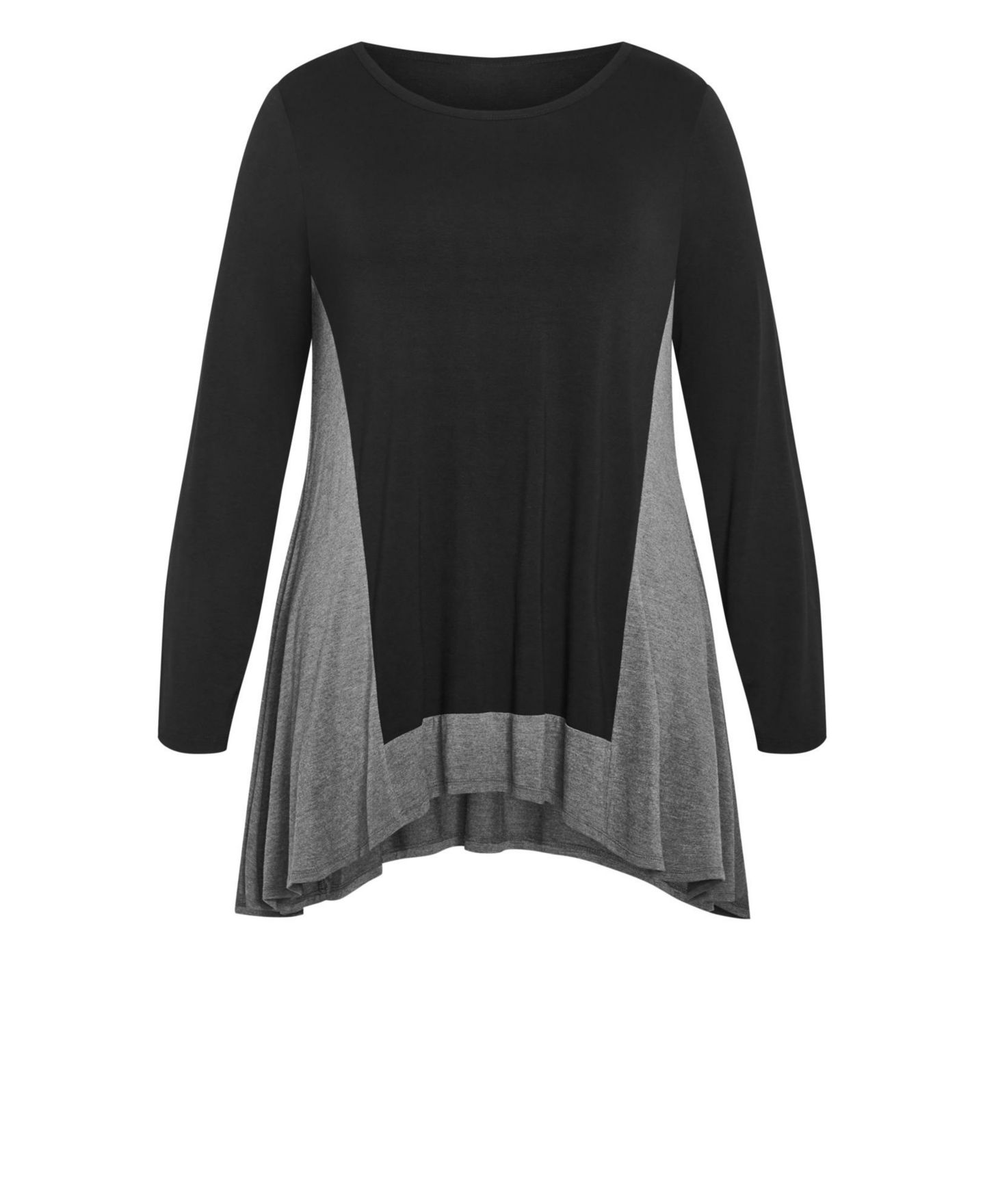 Женский топ Avenue Plus Size Elsa Tunic, цвет: Чёрный угольный — фото 3