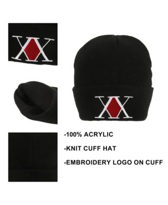 Men's Embroidered Logo Black Cuff Beanie.