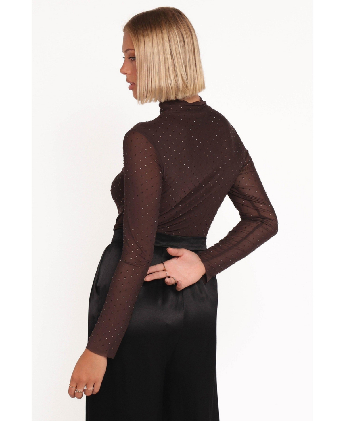 Petal and Pup Women's Alejandra Embellished Mesh Top