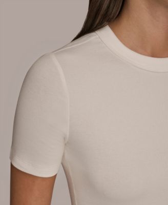Women's Rib Short-Sleeve Crewneck T-Shirt