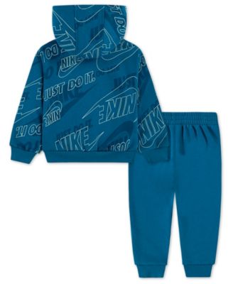 Boys' Toddler 2T-4T Sportswear Glow With Me Lightweight Fleece Hoodie and Pants, 2-Piece Set