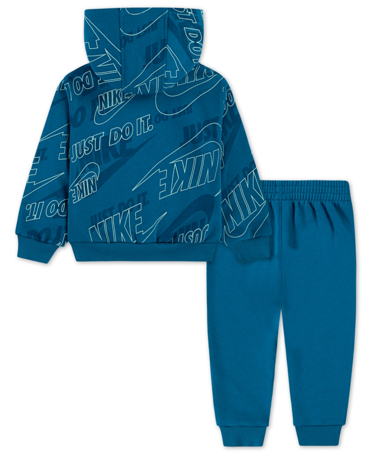 Nike Boys Toddler 2T-4T 2-Piece Sportswear Glow With Me Lightweight Fleece Hoodie and Pants Set