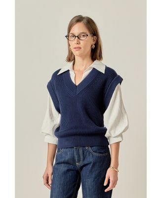 Women's Mixed Media Top