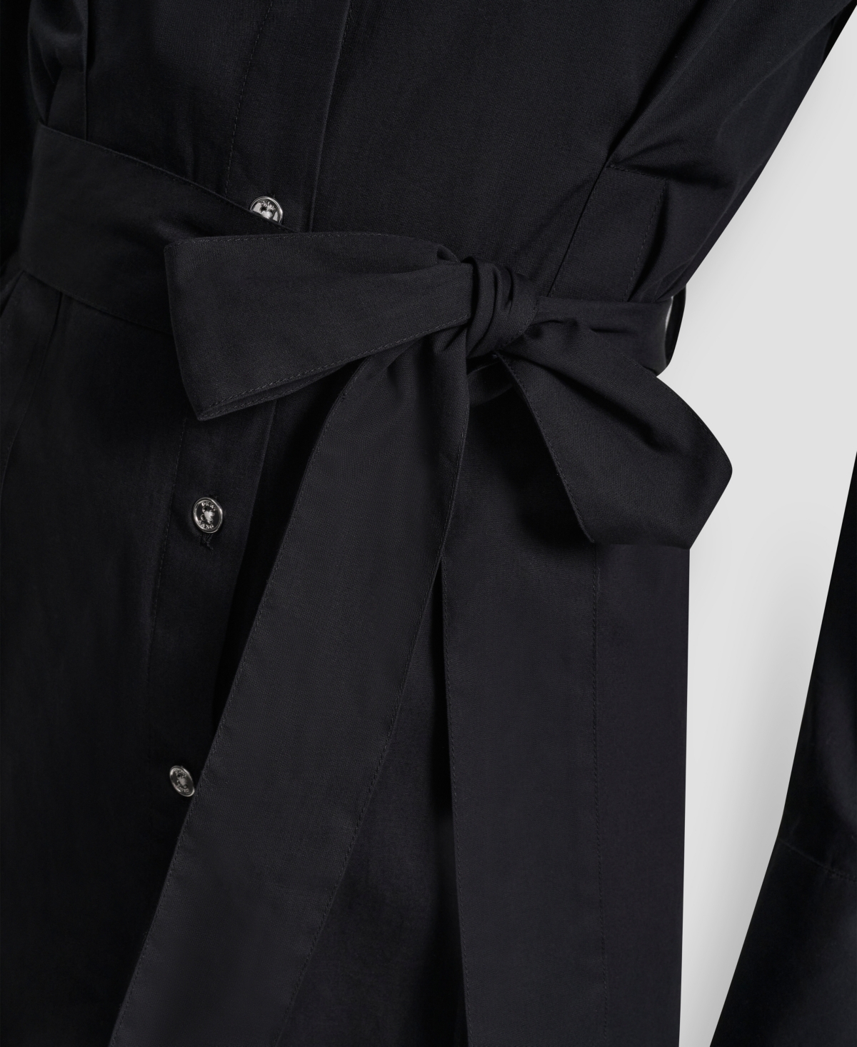 Dkny Women's Long-Sleeve Collared Neck Midi Shirtdress