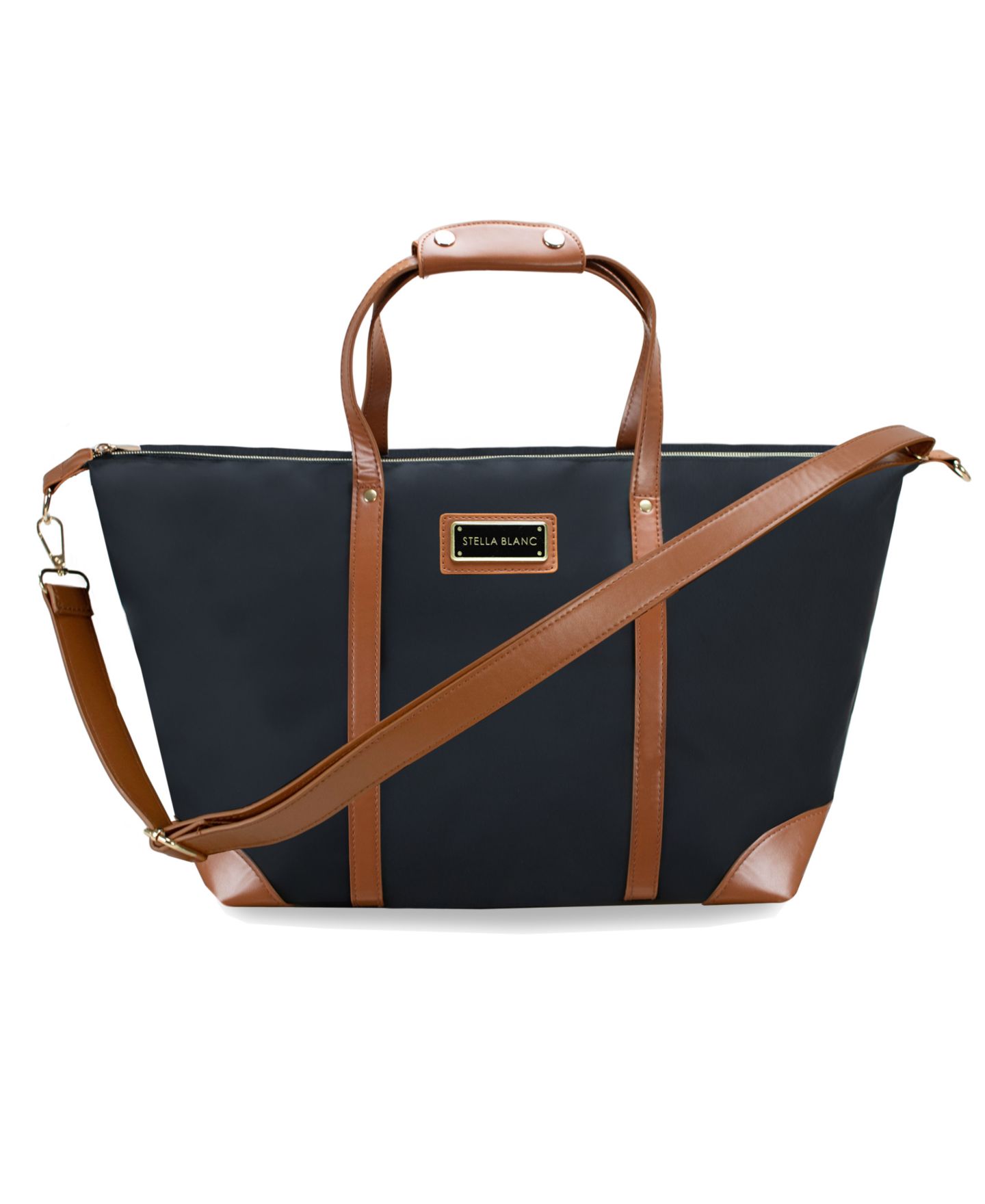Сумки STELLA BLANC Luxe 2-Pc. Softside Expandable Carry-On and Tote Set, цвет: Чёрный — фото 7