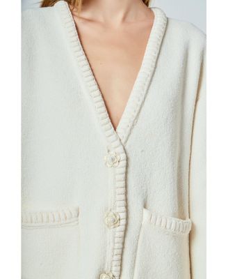 Women's Floral Button Down Cardigan