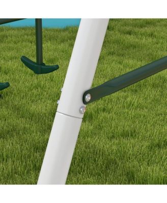 Metal Swing Set for Backyard Holds up to 528 lbs. for Ages 3-8