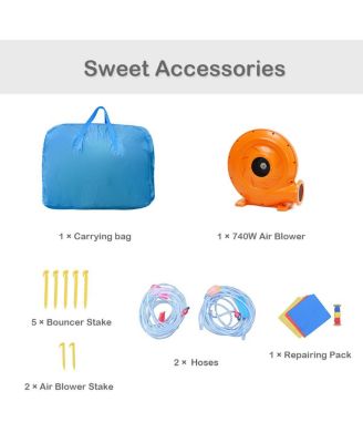 Inflatable Water Slide and Bounce House with Splash Pool and Climbing Wall for Kids Outdoor Fun