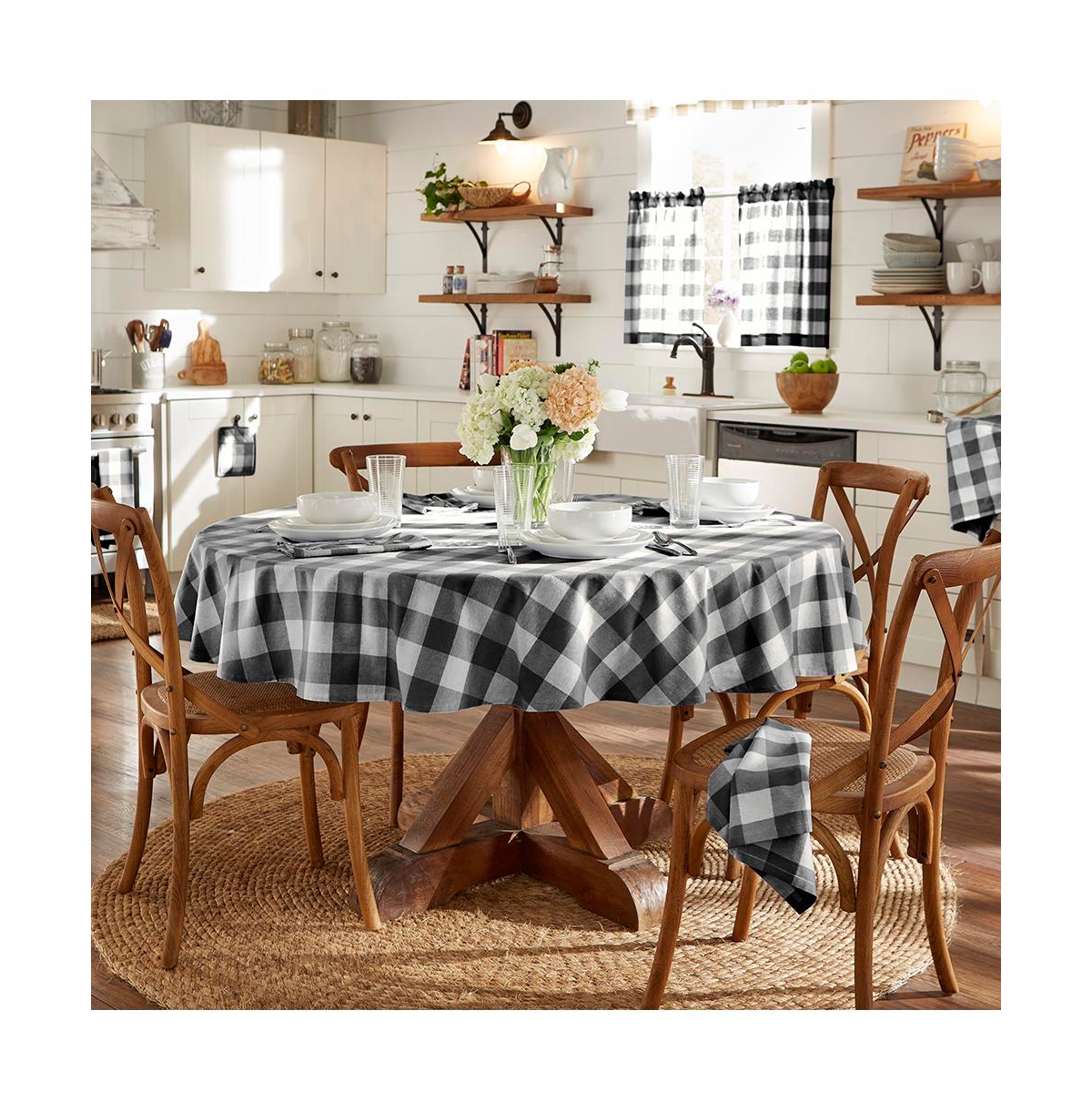 Elrene Home Fashions Farmhouse Living Buffalo Check Window Tier Set