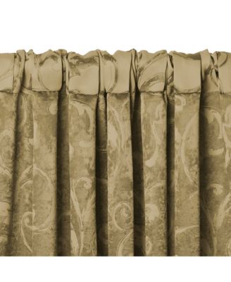 Mia Jacquard Scroll Blackout Window Curtain