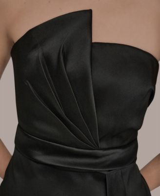 Women's Asymmetric Twist Strapless Gown