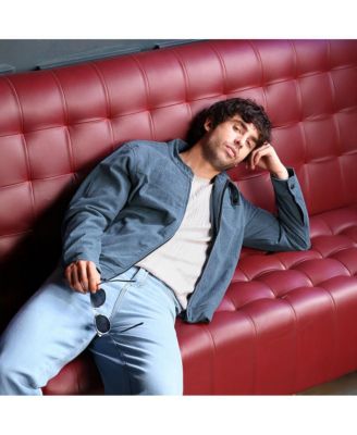 Men's Aegean Blue Corduroy Rider Jacket