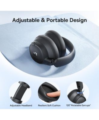 Bass BH1 NC Adaptive ANC Wireless Headphones – LDAC Hi-Res Audio, Real-Time Noise Cancelling, SuperBass 2.0, 80H Playtime