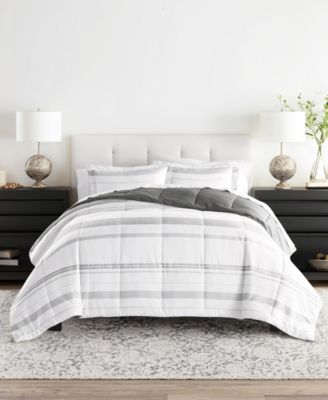 Ienjoy Home Stitched Stripe Comforter Sets In Multi