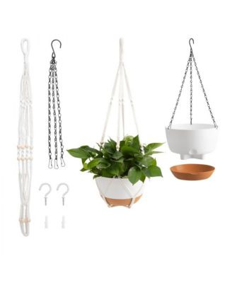 Set of 2 Hanging Self-Watering Flower Pots for Home or Garden