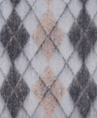 Women's Fringes Detail Diamond-Pattern Scarf