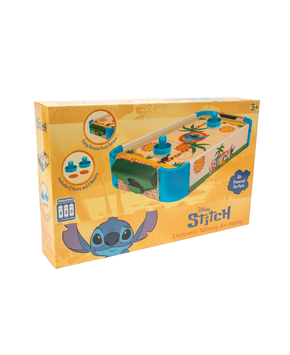 World Tech Toys Stitch Electronic Tabletop Air Hockey Wood
