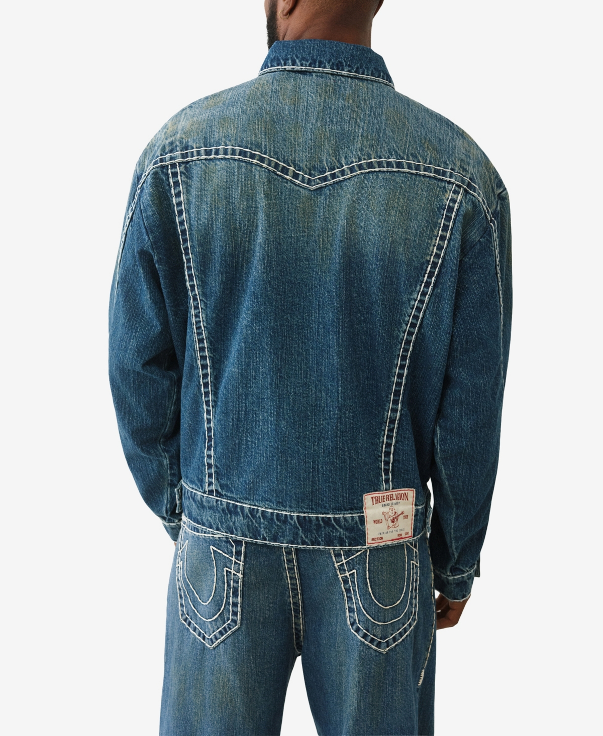 True Religion Men's Drop Shoulder Super T Long-Sleeve Jacket