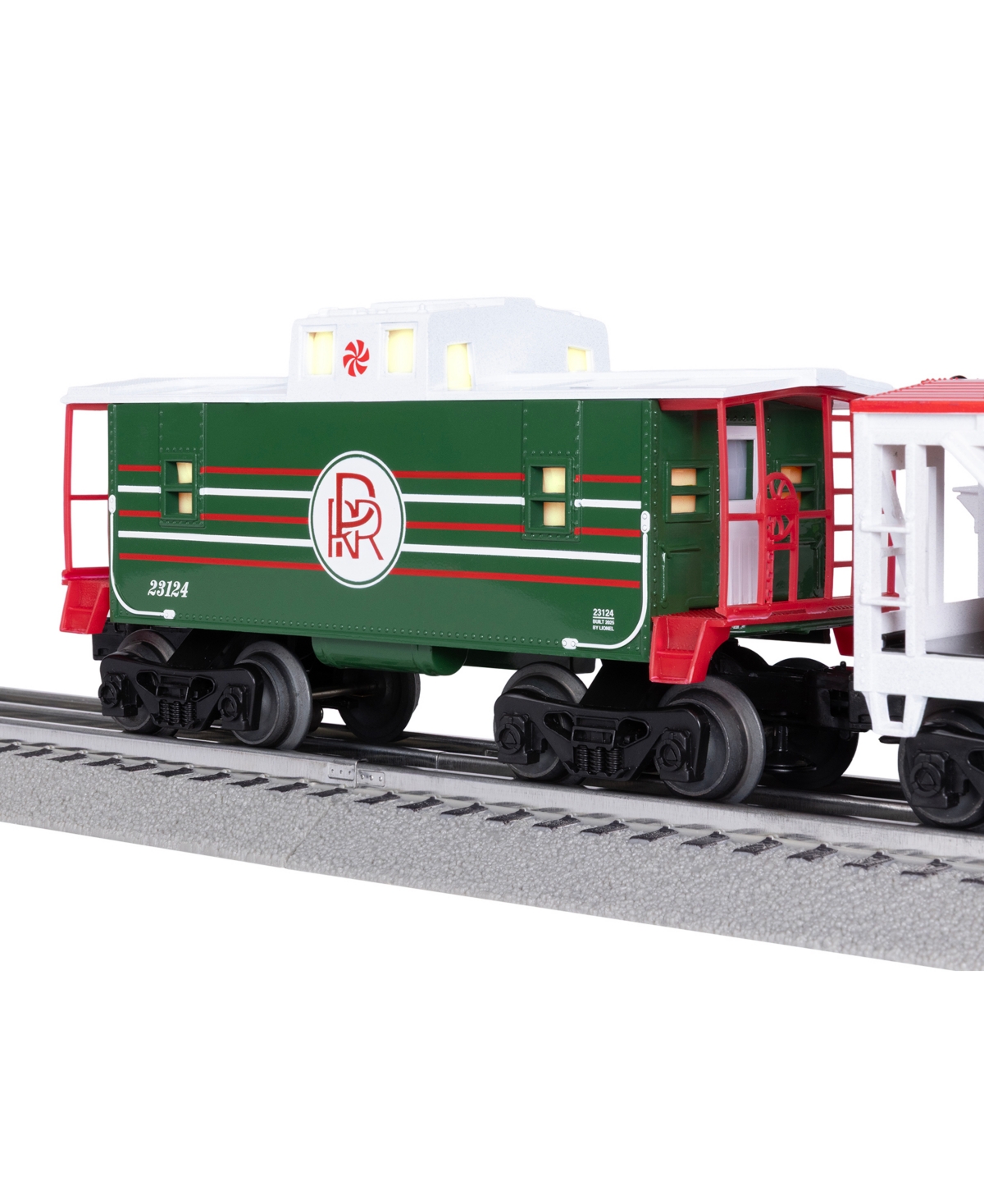 Lionel Peppermint Railroad Christmas Freight LionChief Electric O Gauge Bluetooth 5.0 Train Set