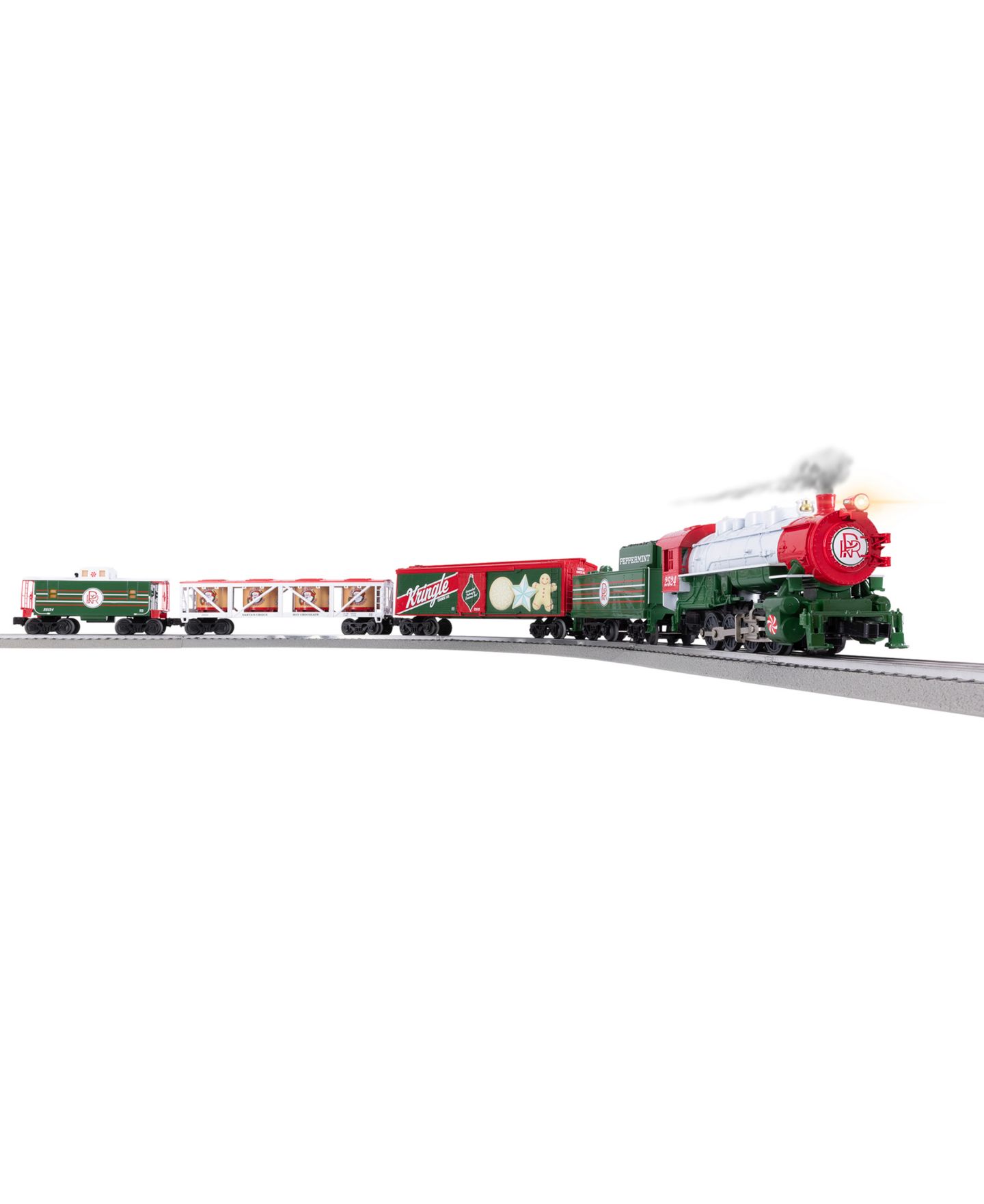 Детские игрушки Lionel O Gauge Peppermint Railroad Christmas Bluetooth 5.0 Train Set — фото 1