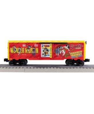 DC Comics Wonder Woman and DC O Gauge Model Train Boxcar