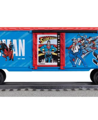 DC Comics Superman and DC O Gauge Model Train Boxcar