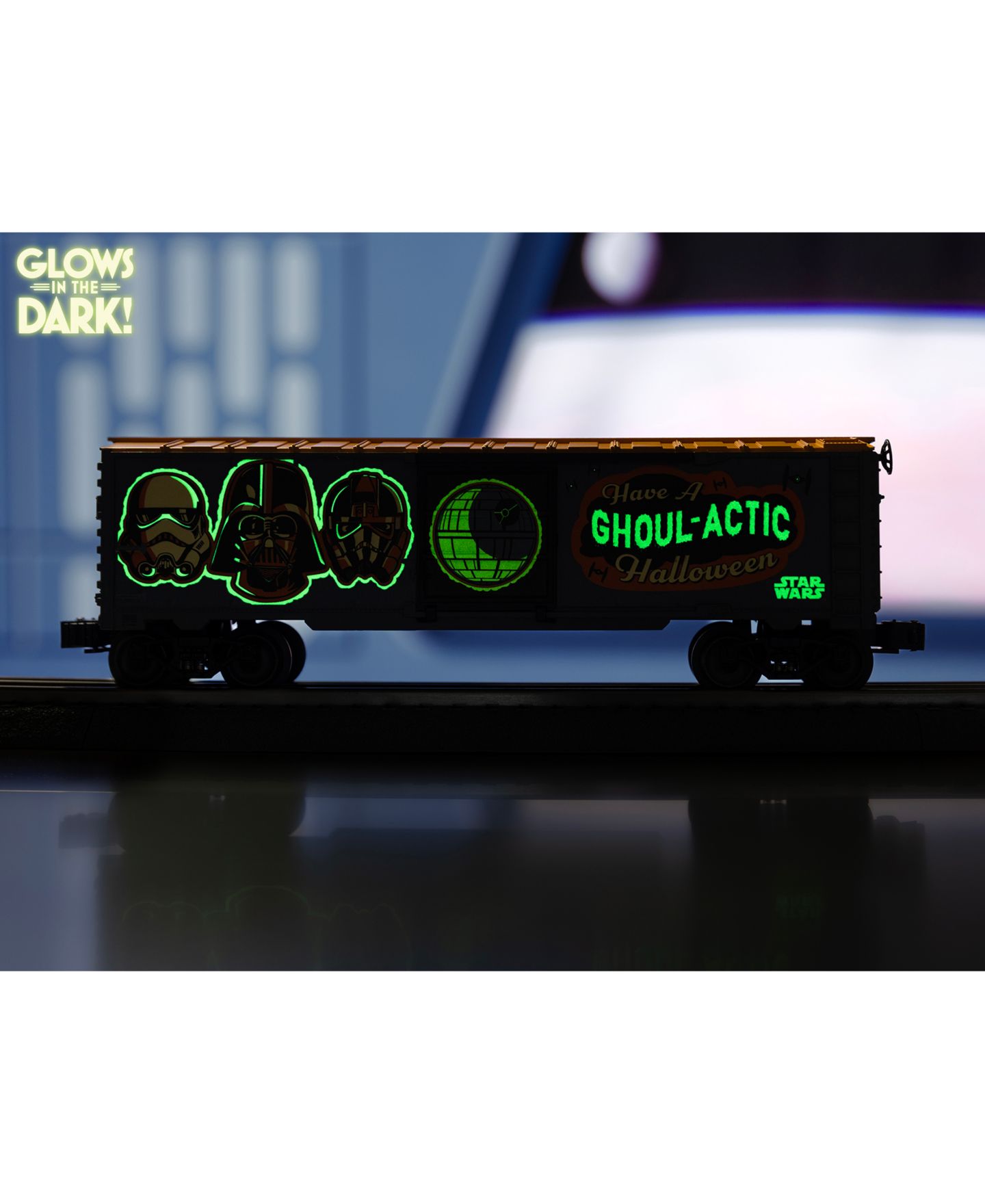 Детская игрушка Lionel O Gauge Star Wars Glow-in-the-Dark Model Train Boxcar — фото 2