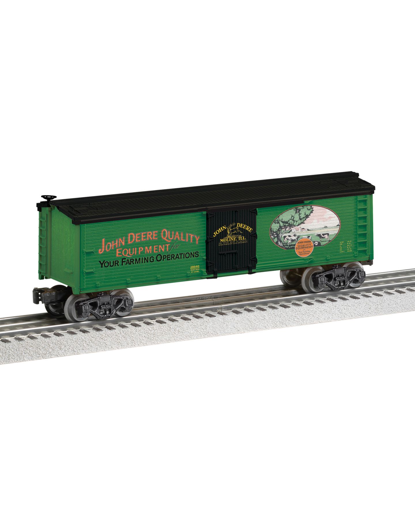 Детская игрушка Lionel O Gauge John Deere Quality Equipment Die-Cast Metal Trucks Reefer Car — фото 1