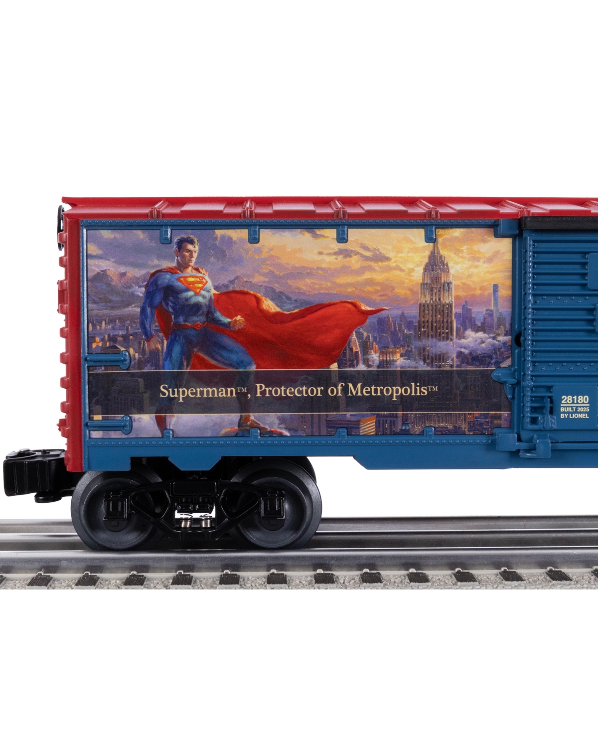 Lionel Thomas Kinkade Studios Dc Superman Protector of Metropolis O Gauge Model Train Boxcar
