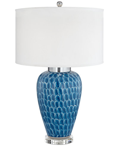kathy ireland home by Pacific Coast Blue Ceramic North Shore Deep Table Lamp