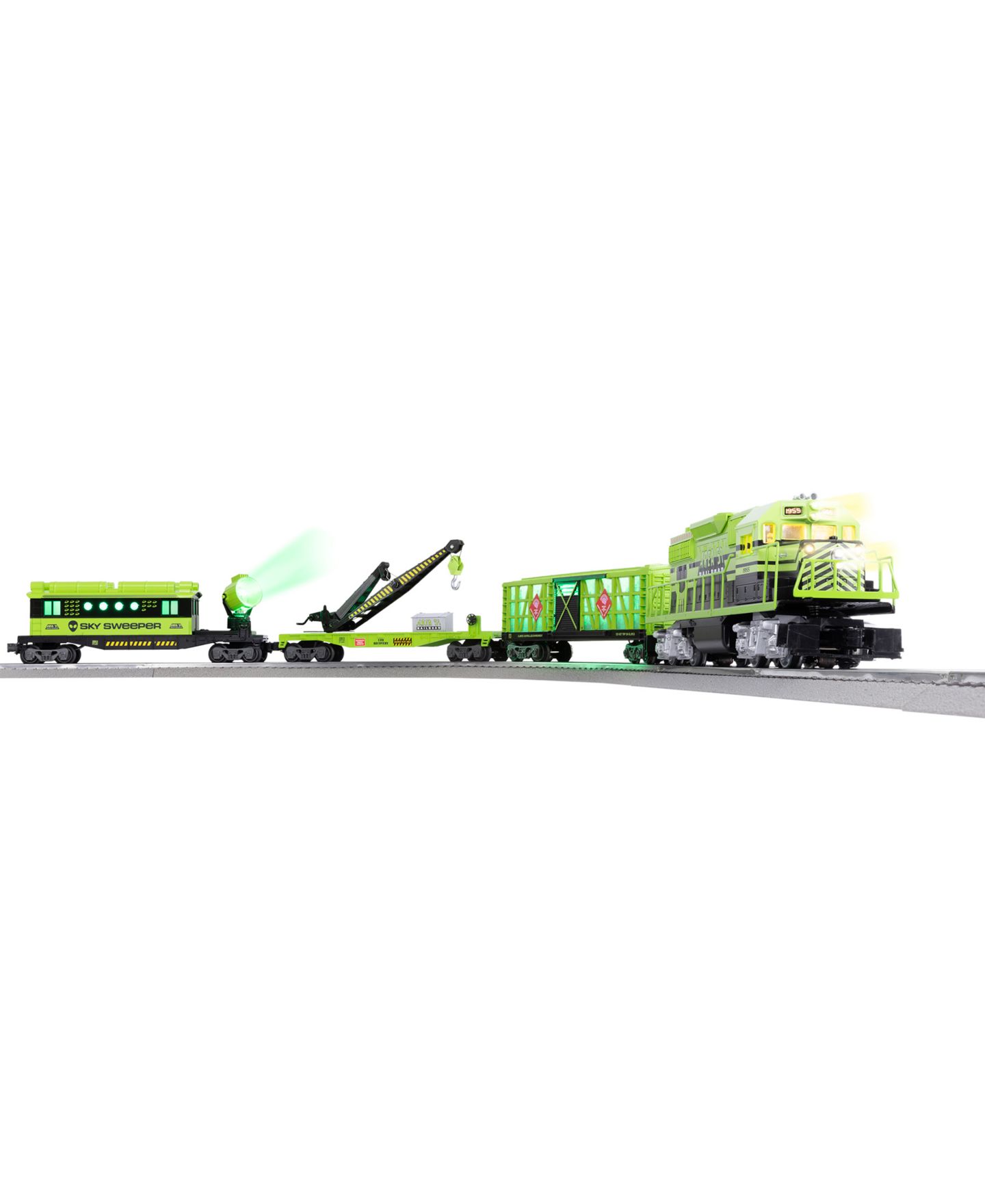 Детские игрушки Lionel O Gauge Area 51 UFO Recovery Bluetooth Freight Train Set — фото 1
