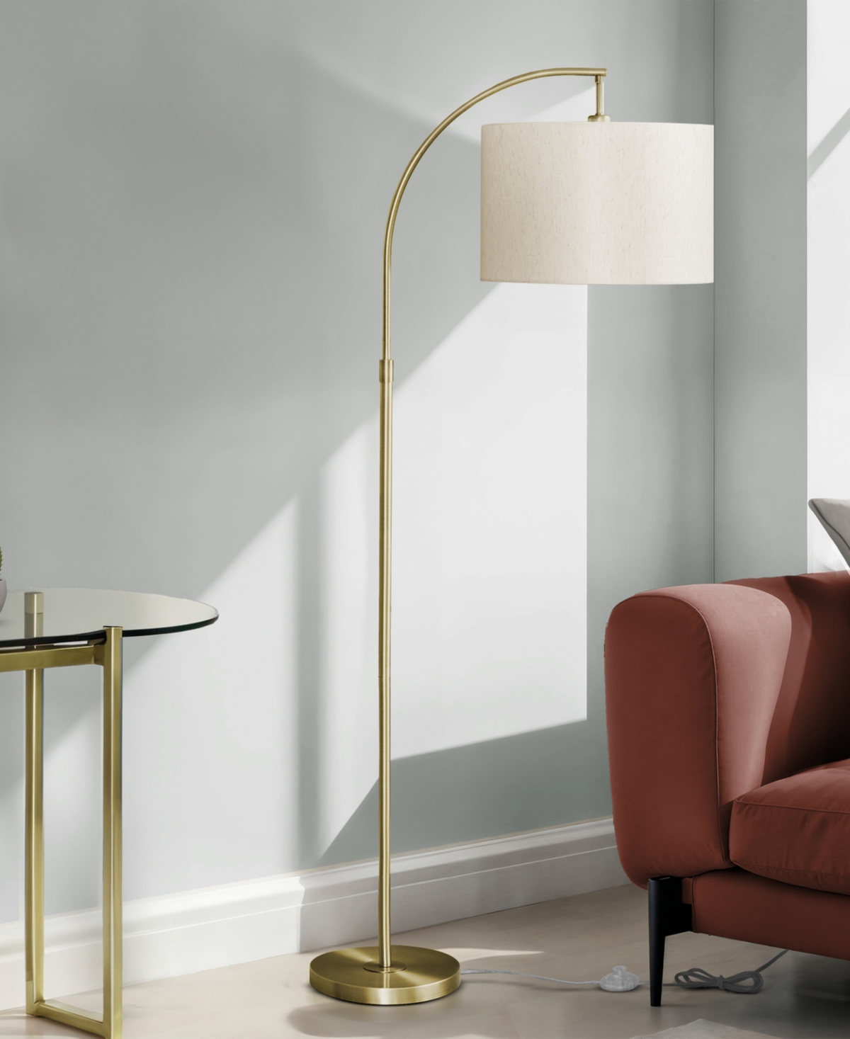 Monarch Specialties Lighting 65" Metal Arc Floor Lamp