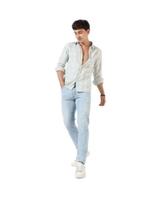 Men's Multicolour Checkered Regular Fit Casual Shirt