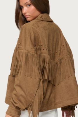 Women's Evonka Fringe Faux Suede Jacket