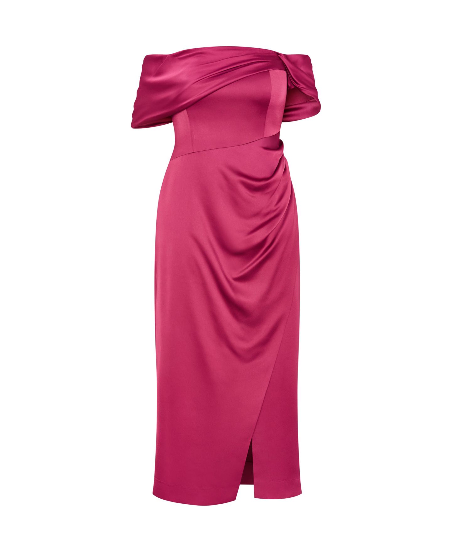 Женское платье CITY CHIC Paloma Off Shoulder Maxi, цвет: Свекольный красный — фото 5