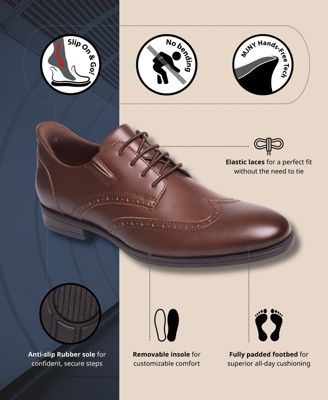 Howard Street Hands-Free Slip On Technology Wingtip Dress Oxfords