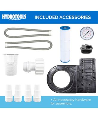 HYDROTOOLS 50 Sq Ft Cartridge Pool Filter System for Above Ground Pools