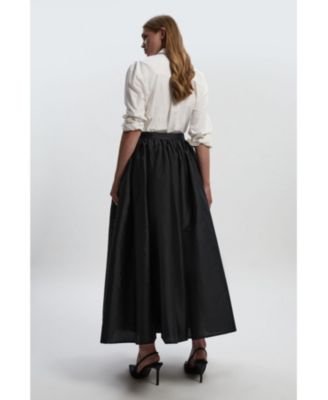 Women's Taffeta Woven Maxi Skirt